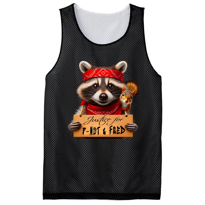 Justice For Peanut The Squirrel Pnut & Fred The Raccoon Mesh Reversible Basketball Jersey Tank