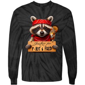 Justice For Peanut The Squirrel Pnut & Fred The Raccoon Tie-Dye Long Sleeve Shirt