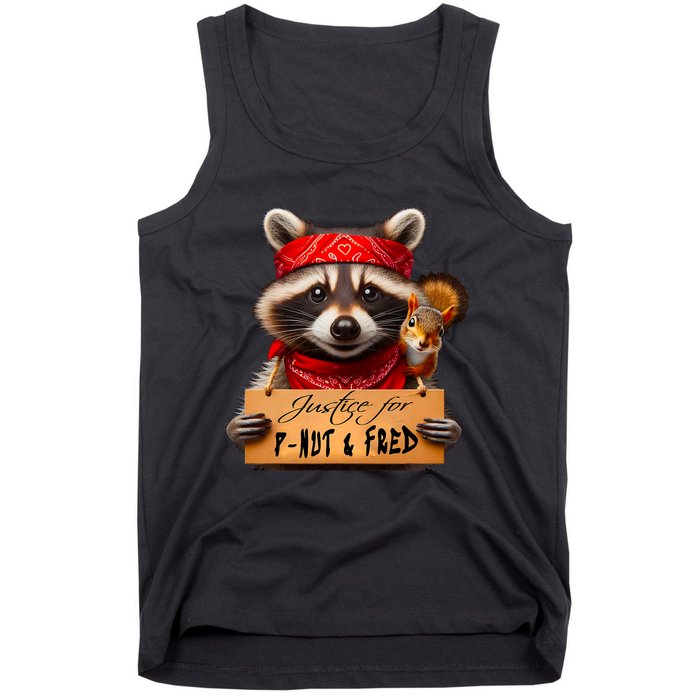 Justice For Peanut The Squirrel Pnut & Fred The Raccoon Tank Top