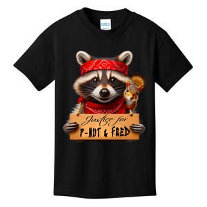 Justice For Peanut The Squirrel Pnut & Fred The Raccoon Kids T-Shirt