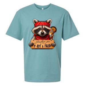 Justice For Peanut The Squirrel Pnut & Fred The Raccoon Sueded Cloud Jersey T-Shirt