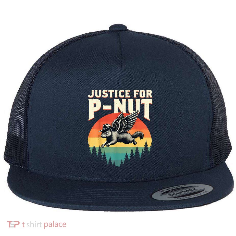 Justice For Peanut Pnut Squirrel Lovers Cowboy Hat Vintage Flat Bill Trucker Hat