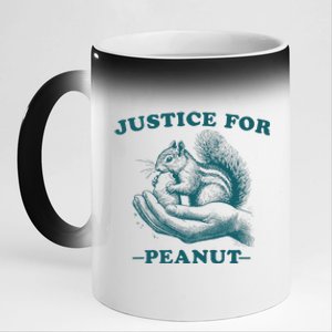 Justice For Peanut The Squirrel Peanut Squirrel 11oz Black Color Changing Mug