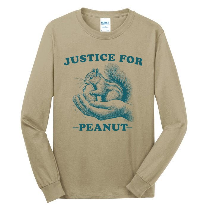 Justice For Peanut The Squirrel Peanut Squirrel Tall Long Sleeve T-Shirt