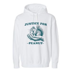 Justice For Peanut The Squirrel Peanut Squirrel Garment-Dyed Fleece Hoodie