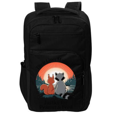 Justice For Peanut The Squirrel Justice For Fred The Raccoon Impact Tech Backpack