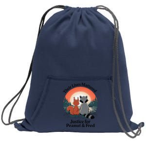 Justice For Peanut The Squirrel Justice For Fred The Raccoon Sweatshirt Cinch Pack Bag