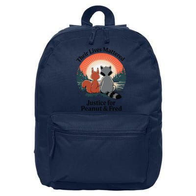 Justice For Peanut The Squirrel Justice For Fred The Raccoon 16 in Basic Backpack