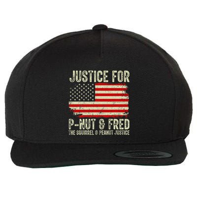Justice For Pnut And Fred The Squirrel And Peanut Justice Wool Snapback Cap