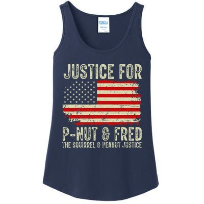 Justice For Pnut And Fred The Squirrel And Peanut Justice Ladies Essential Tank