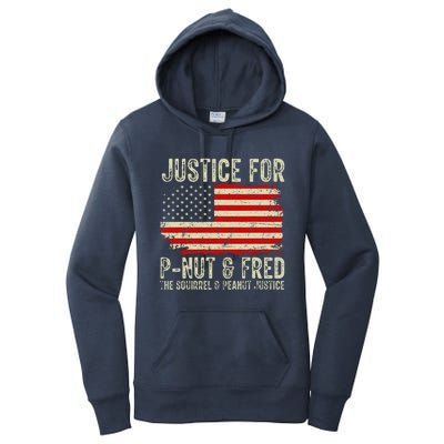 Justice For Pnut And Fred The Squirrel And Peanut Justice Women's Pullover Hoodie