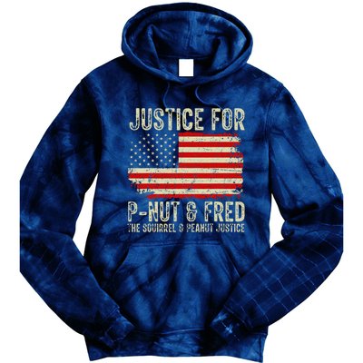 Justice For Pnut And Fred The Squirrel And Peanut Justice Tie Dye Hoodie