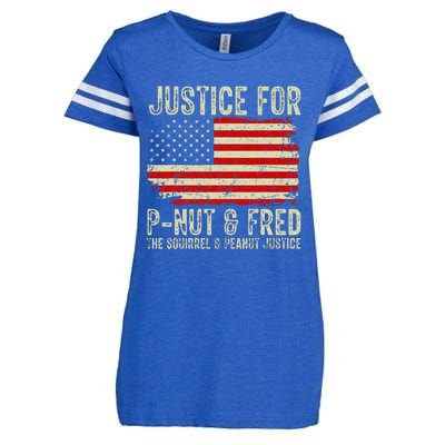 Justice For Pnut And Fred The Squirrel And Peanut Justice Enza Ladies Jersey Football T-Shirt