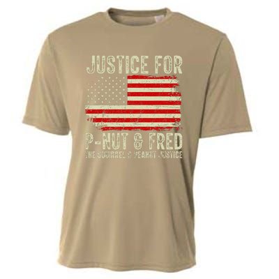 Justice For Pnut And Fred The Squirrel And Peanut Justice Cooling Performance Crew T-Shirt