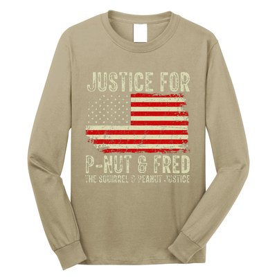 Justice For Pnut And Fred The Squirrel And Peanut Justice Long Sleeve Shirt