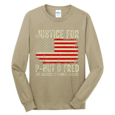 Justice For Pnut And Fred The Squirrel And Peanut Justice Tall Long Sleeve T-Shirt