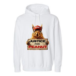 Justice For Peanut The Squirrel Wanted Garment-Dyed Fleece Hoodie