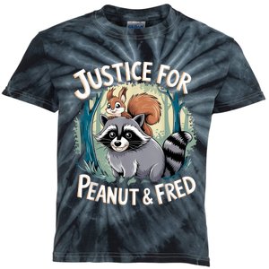 Justice For Peanut The Squirrel And Fred The Raccoon Kids Tie-Dye T-Shirt