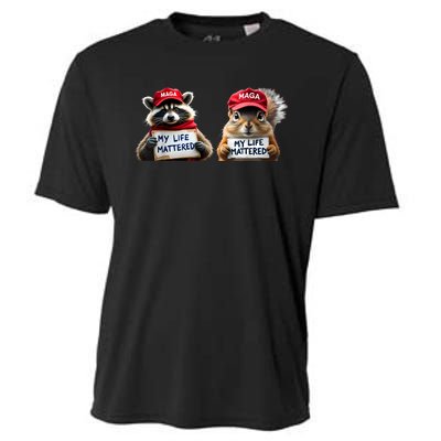 Justice For Peanut The Squirrel And Fred The Raccoon Cooling Performance Crew T-Shirt