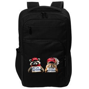 Justice For Peanut The Squirrel And Fred The Raccoon Impact Tech Backpack