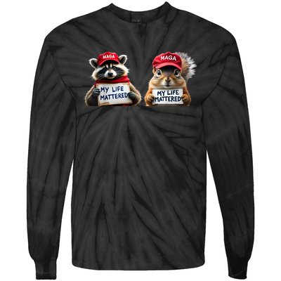 Justice For Peanut The Squirrel And Fred The Raccoon Tie-Dye Long Sleeve Shirt