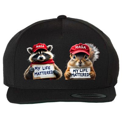 Justice For Peanut The Squirrel And Fred The Raccoon Wool Snapback Cap