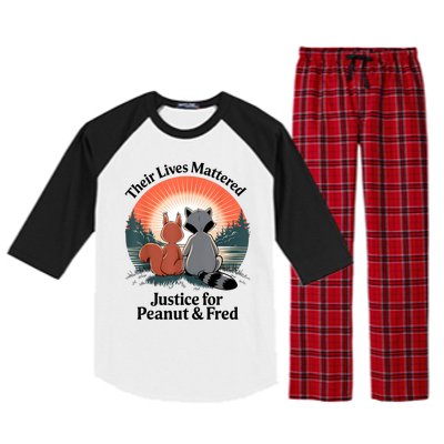 Justice For Peanut The Squirrel Justice For Fred The Raccoon Raglan Sleeve Pajama Set