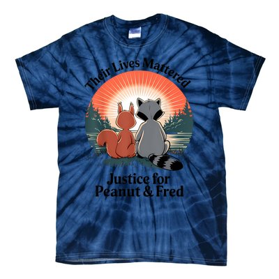 Justice For Peanut The Squirrel Justice For Fred The Raccoon Tie-Dye T-Shirt