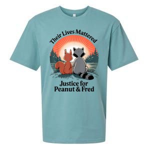 Justice For Peanut The Squirrel Justice For Fred The Raccoon Sueded Cloud Jersey T-Shirt