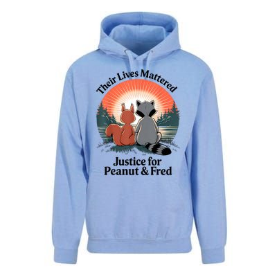 Justice For Peanut The Squirrel Justice For Fred The Raccoon Unisex Surf Hoodie