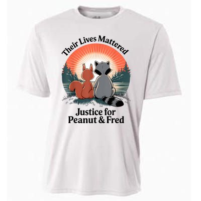 Justice For Peanut The Squirrel Justice For Fred The Raccoon Cooling Performance Crew T-Shirt