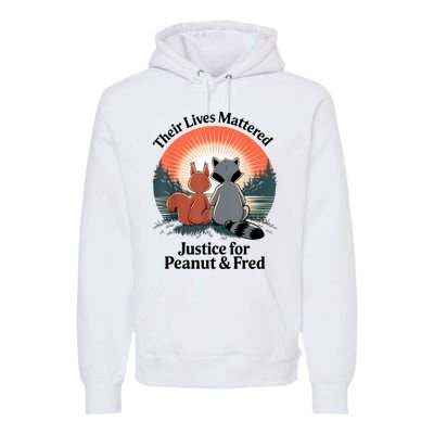 Justice For Peanut The Squirrel Justice For Fred The Raccoon Premium Hoodie