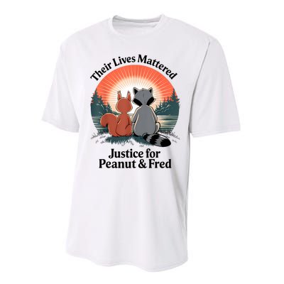 Justice For Peanut The Squirrel Justice For Fred The Raccoon Performance Sprint T-Shirt