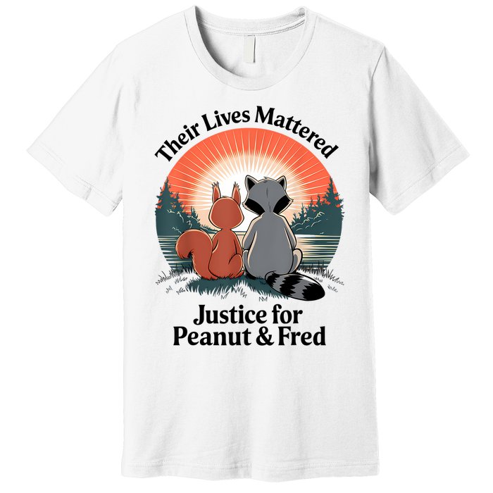 Justice For Peanut The Squirrel Justice For Fred The Raccoon Premium T-Shirt