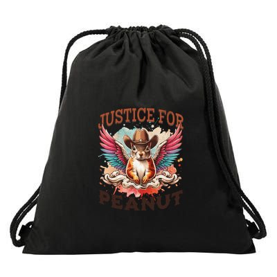 Justice For Peanut The Squirrel Peanut Squirrel Drawstring Bag