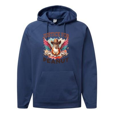 Justice For Peanut The Squirrel Peanut Squirrel Performance Fleece Hoodie