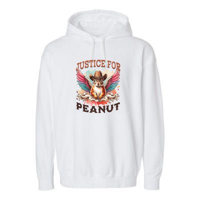 Justice For Peanut The Squirrel Peanut Squirrel Garment-Dyed Fleece Hoodie