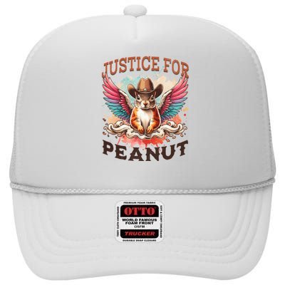 Justice For Peanut The Squirrel Peanut Squirrel High Crown Mesh Back Trucker Hat