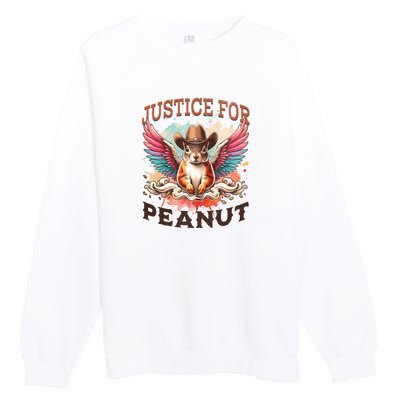 Justice For Peanut The Squirrel Peanut Squirrel Premium Crewneck Sweatshirt