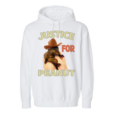 Justice For Peanut The Squirrel Garment-Dyed Fleece Hoodie