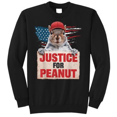 Justice For Peanut The Squirrel American Flag Peanut Squirrel Gift Sweatshirt