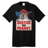 Justice For Peanut The Squirrel American Flag Peanut Squirrel Gift Tall T-Shirt