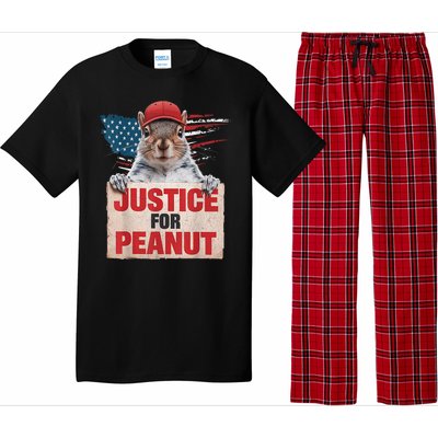 Justice For Peanut The Squirrel American Flag Peanut Squirrel Gift Pajama Set