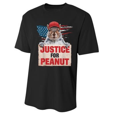 Justice For Peanut The Squirrel American Flag Peanut Squirrel Gift Performance Sprint T-Shirt