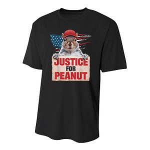 Justice For Peanut The Squirrel American Flag Peanut Squirrel Gift Youth Performance Sprint T-Shirt