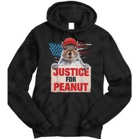 Justice For Peanut The Squirrel American Flag Peanut Squirrel Gift Tie Dye Hoodie