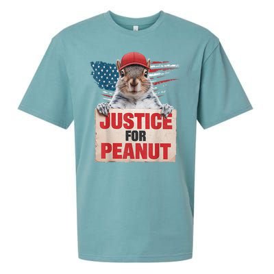 Justice For Peanut The Squirrel American Flag Peanut Squirrel Gift Sueded Cloud Jersey T-Shirt