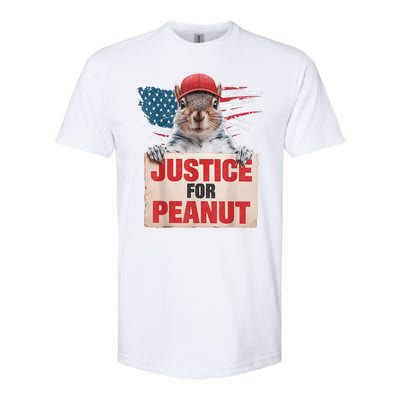 Justice For Peanut The Squirrel American Flag Peanut Squirrel Gift Softstyle CVC T-Shirt