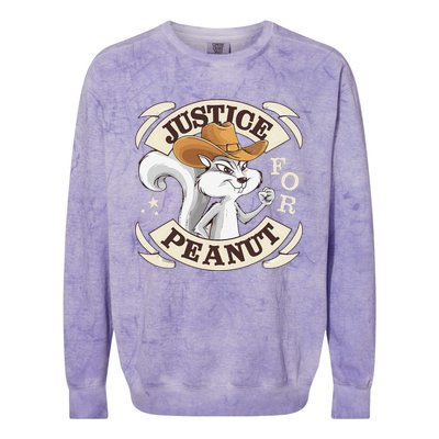 Justice For Peanut The Squirrel Colorblast Crewneck Sweatshirt