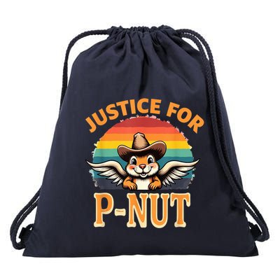 Justice For Peanut P’Nut Pnut Squirrel Lover Drawstring Bag